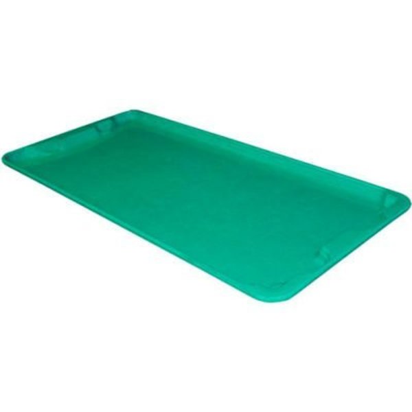 Mfg Tray Molded Fiberglass Nest and Stack Lid 780118 - 42-1/2" x 20", Green 780118-5170